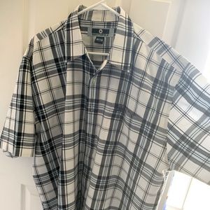 South Pole Plaid Blue Button Down Shirt XXL